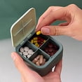 thumbnail image 5 of Organizador de pastillas pequeño verde, lindo organizador de pastillas – Acedada Travel Daily Pastillero, lindo organizador de pastillas portátil para bolso, soporte compacto para medicamentos para vi, 5 of 5