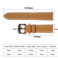 thumbnail image 3 of 18 Mm 20 22 24 Correa De Reloj Universal De Liberación Rápida Cinturón De Pulsera Retro Costura Cuero, 3 of 4