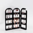 thumbnail image 4 of WHAMVOX Earring Holder Folding Plastic Stand Ear Display Screen for Earring Jewelry (Three Parts Black), 4 of 8