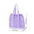 thumbnail image 3 of Extra-Large Drawstring Mesh Beach Bag With Reinforced Handles And Bottom Band, 12.99 Inch x 10.62 Inch Spacious Design For Towels Sandals And Snacks F, 3 of 6
