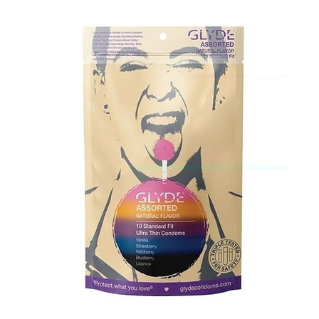 Glyde Ultra Natural Flavor Condom 10pk Asst
