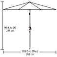 thumbnail image 3 of HOMETRENDS 9 ft. Round Market Patio Umbrella, 3 of 9