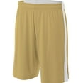 thumbnail image 2 of A4 Reversible Moisture Management 10" Short For Men in Vegas Gold/White | N5284, 2 of 2