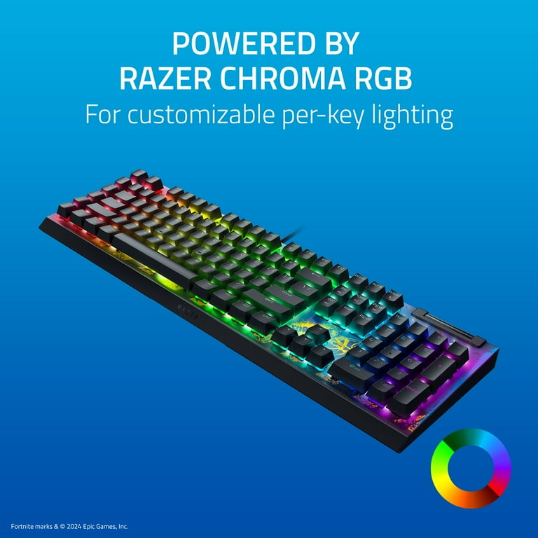 Razer BlackWidow V4 X Chroma RGB USB Gaming Keyboard, Fortnite