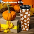 thumbnail image 4 of 30 oz Fall Tumbler with Lid and Straw, Autumn Pumpkin Flip Straw Tumbler Insulated Coffee Travel Mugs Cup Water Bottle Fall Thanksgiving Gifts for Women Girls, 4 of 6