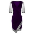 thumbnail image 5 of Sngxgn Women Deep V Neck Wrap Dress Summer Sleeveless Party Dress(Purple,S), 5 of 5