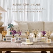 COCORRÍNA Clean Linen Reed Diffuser Set, 6.7 fl oz Glass Bottle with Dried Flower, Long Lasting Fragrance for Home Bedroom Bathroom Office Decor, Gift