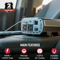 thumbnail image 6 of Cobra CPI 500W POWER 500W Portable Power Inverter – 500-Watt Car Charger with 2 AC Outlets, 2 Fast Charge USB Ports, Remote Controller Compatible, 6 of 8