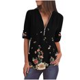 thumbnail image 1 of Pompotops Chemise Ample à Manches Longues pour Femmes avec Fermeture Éclair en Solde, 1 of 4