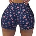thumbnail image 2 of Goofa Star Dog Paw Printed Workout Shorts Women Seamless Scrunch Butt Lifting High Waisted Gym Booty Shorts Elastic Workout Shorts-Large, 2 of 8