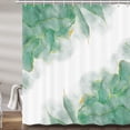 thumbnail image 1 of Cortina de ducha MERCHR, mármol verde azulado y dorado, 180 x 180 cm, poliéster, 1 of 7