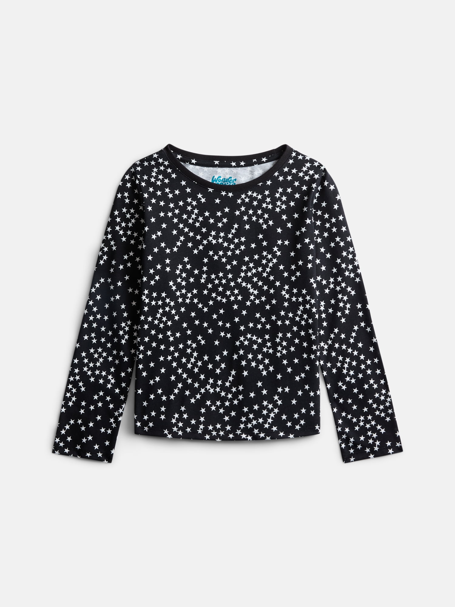 Wonder Nation Girls Kid Tough Tee with Long Sleeves, 3 Pack, Sizes 4-18 & Plus
