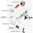 thumbnail image 3 of Emlimny Mini Hot Glue Gun with 30 Glue Sticks, Fast Heating Hot Melt Gun, 20W Glue Gun Kit, Lightweight Craft Gun for DIY, Home Repairs, Kids' School Projects, White, 3 of 8
