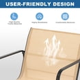 thumbnail image 5 of edx 3-Piece Outdoor Rocking Bistro Set with Glass Table Perfect for Poolside, Porch & Lawn, Brown, 5 of 11