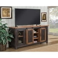 thumbnail image 5 of Dual Tone Wood  Metal TV St With 2 Mesh Style Doors Antique Black  Brown, 5 of 5