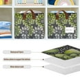 thumbnail image 4 of Yayeee Foldable Storage Basket for Shelves with Handles Set of 2 Waterproof Cloth Bins, Gray Floral, 4 of 7
