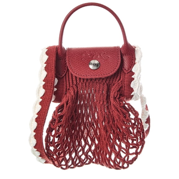 Longchamp Le Pliage Collection XS Mesh Bag, Red