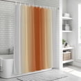 thumbnail image 6 of Burnt Orange Grey Ombre Shower Curtain, Waterproof Shower Curtains for Bathroom, Farmhouse Gradient Minimalist Washable Fabric Bathtub Curtain Set Bath Decor with 12 Hooks Stall 36"x72", 6 of 8