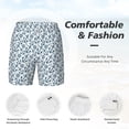 thumbnail image 5 of Lsque Mens Swim Trunks Nautical Theme Anchors Pattern - Bathing Suit Compression Liner - Beach Swim Shorts Swimwear - (S-3XL) - Stretch Quick Dry -X-Large, 5 of 9