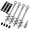 With Strap-18''-4Pack, variant on Heavy Duty Ground Anchors With Straps - 18'' Screw In Earth Anchor Kit 4 Pack 12mm Solid Carbon Steel Auger Chrome Plated For Tra