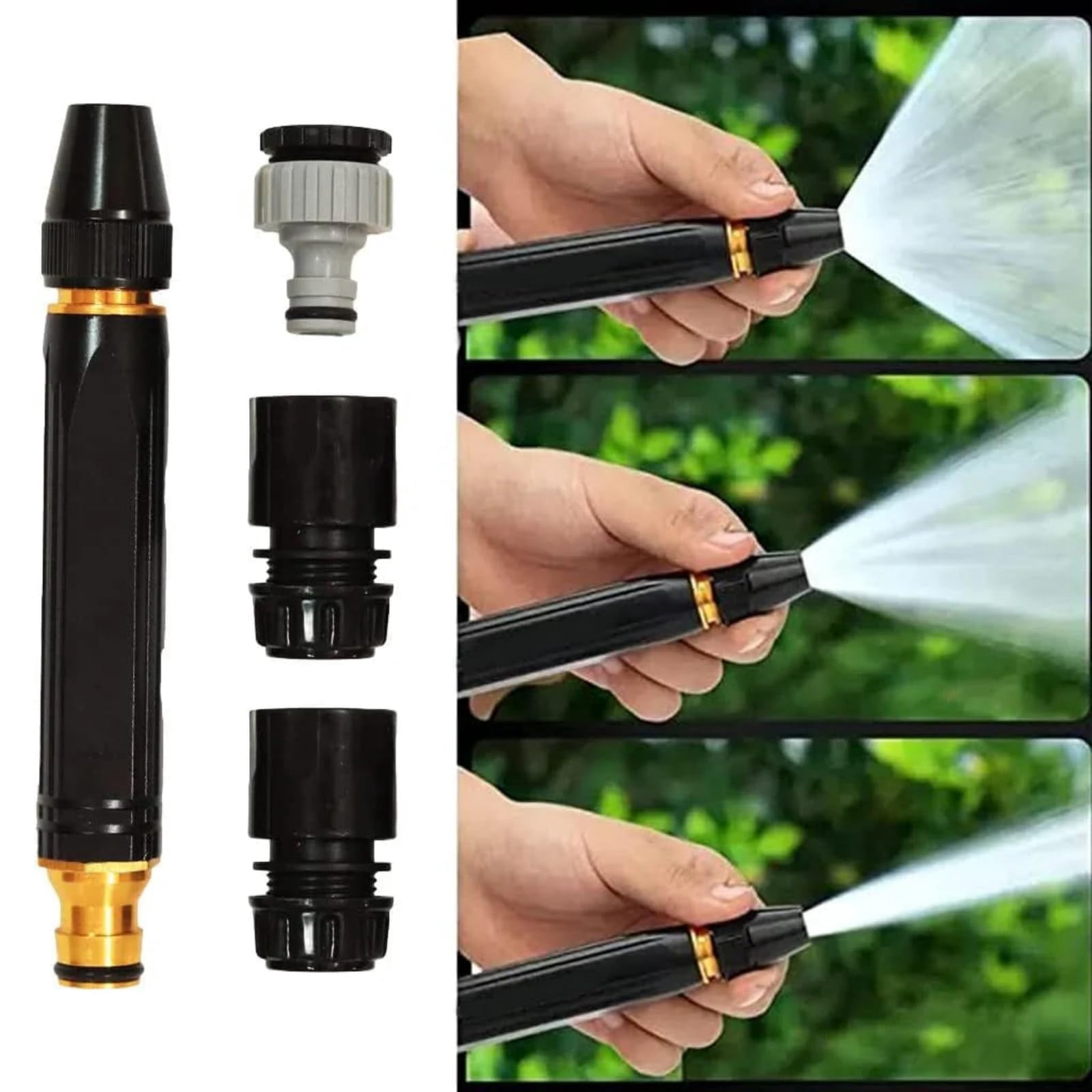 Home High-Pressure Car Wash Water Gun with Booster Nozzle and Hose, A Must-Have for Watering Plants, Powerful High-Pressure Water Gun for Car Cleaning, Plant Watering, Lawn