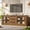 Brown, variant on 80 Inch Farmhouse TV Stand with Power Outlet, Modern Wood Media Console Entertainment Center with 3 Storage Cabinets and 1 Drawer for Living Room & Bedroom, Oak