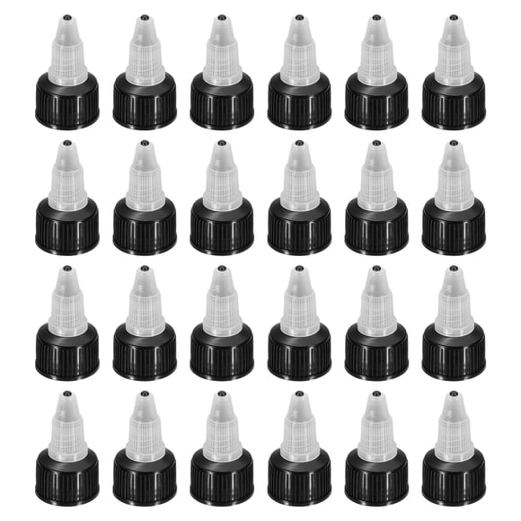 Uxcell 24 Pack Twist Top Cap 20/410 Black Dispensing Squeeze Bottles Replacements Caps