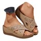 thumbnail image 2 of MKLEKYY Sandalias Flexibles de Mujer, Sandalias de Verano Lisas Informales Con Punta Abierta y Cuñas, Cómodas Sandalias de Playa, Zapatillas, 2 of 4