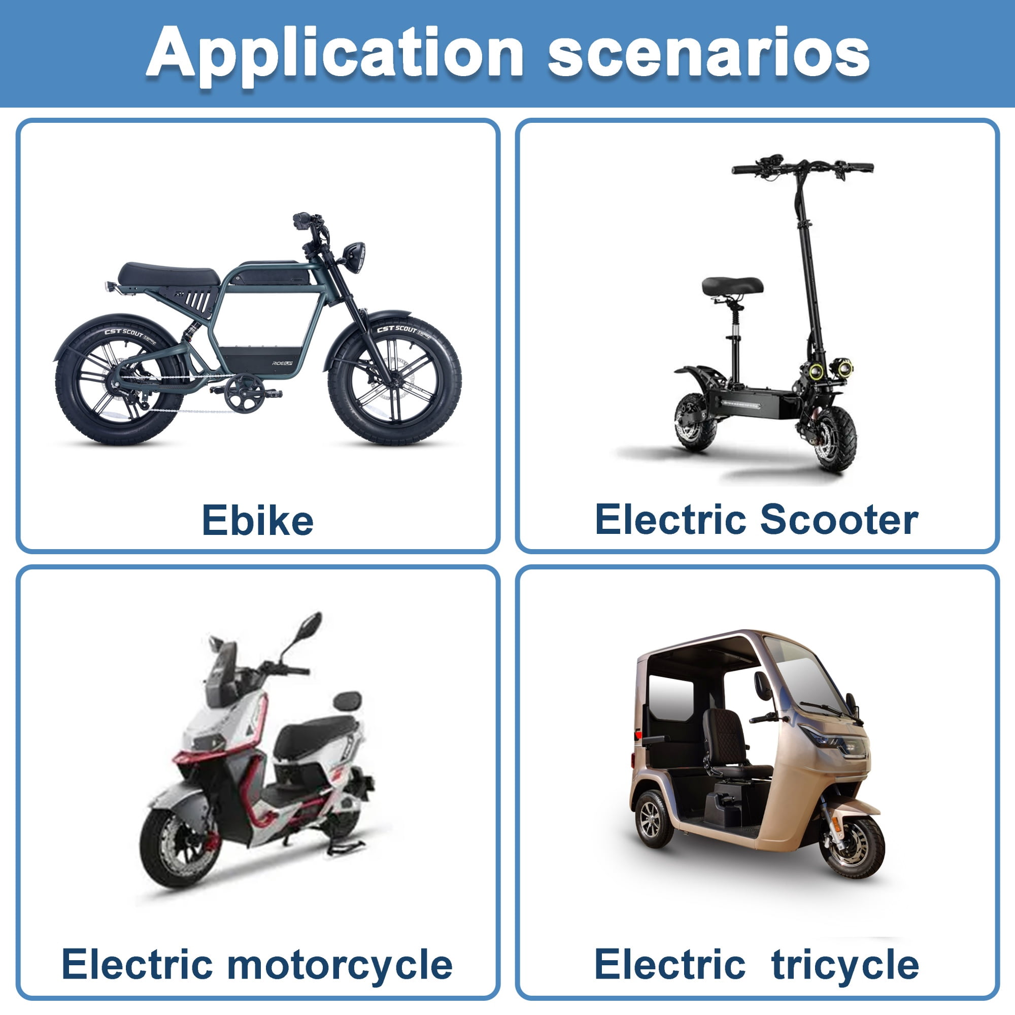 48V 14Ah Battery 48V Lithium-ion Ebike Battery 1000W with BMS Compatible for Adult Electric Bikes Motors