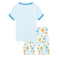 thumbnail image 2 of HWJAD Boys 2 Piece Outfits Set Toddler Kids 100% Viscose Short Sleeve T-Shirts and Shorts Sets Solar System Summer Clothing, 2 of 10