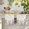 thumbnail image 4 of Easter Kitchen Towels Set of 2, Spring Rabbit Ears Foot Colorful Eggs Leaf Floral Absorbent Dish Towels for Kitchen, Microfiber Hand Towel, Quick Drying Tea Towel for Cleaning Decorative Dishcloths, 4 of 7