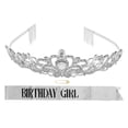 thumbnail image 2 of Bride Crown, Shiny Decorative Queen Tiara ABS Alloy Silver Comb Fixation Gorgeous  for Party, 2 of 8