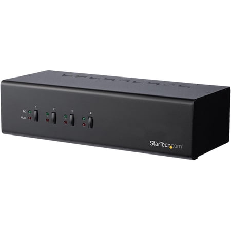 UPC: 0065030858496 | StarTech.com SV431DL2DU3A 4-Port Dual Monitor Dual-Link DVI KVM Switch – 4K 60Hz – TAA Compliant KVM Switch