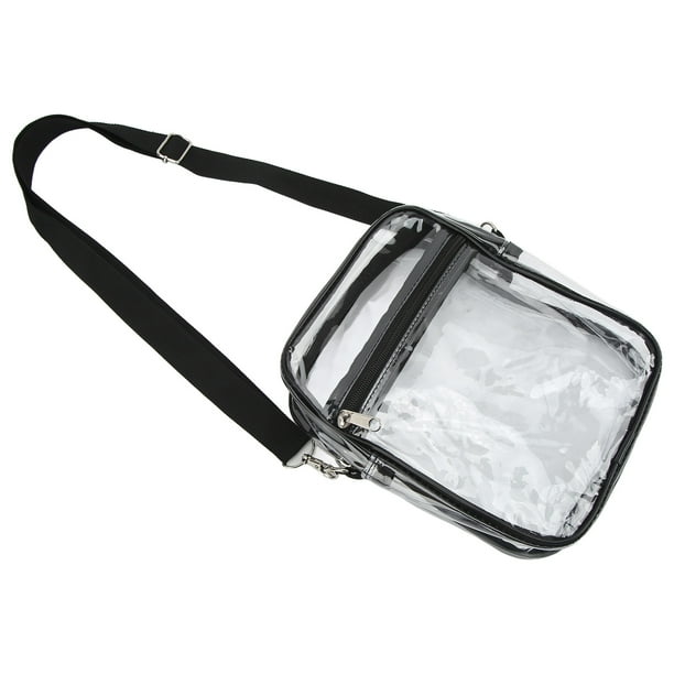 Clear Messenger Bag, Zipper Design Transparent Messenger Bag Purse PVC