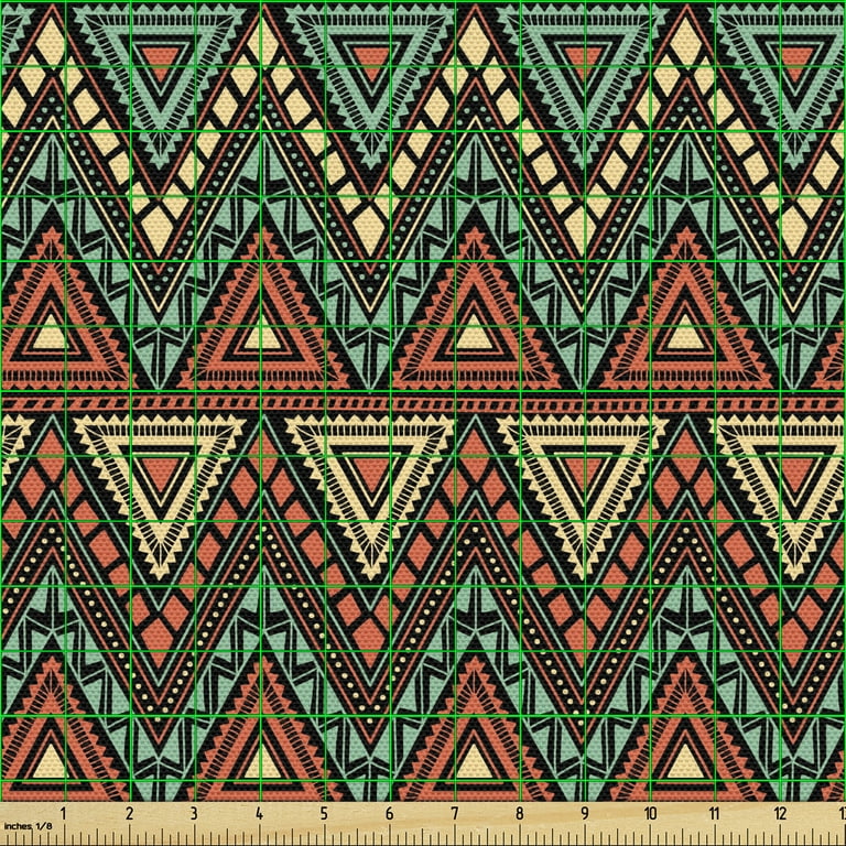 Boho Fabric by The Yard, Retro Aztec Upholstery Fabric, Ethnic Folk  Decorative Fabric, Bohemian Indoor Outdoor Fabric, DIY Art Waterproof  Fabric for