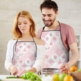 thumbnail image 5 of Pioneer Flower Floral Print Pattern Cotton Linen Apron with Pockets, Waterproof Adjustable, 33x27 Inch for Kitchen, Gardening, BBQ, Salon, 5 of 6