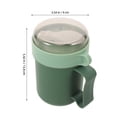 thumbnail image 2 of unbranded 2Ud Taza Para Avena Portátil Con Y Color Verde Apta Para Microondas Y Almacenamiento, 2 of 7