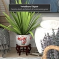 thumbnail image 3 of Red Lantern 12" Cherry Blossom Porcelain Fishbowl Planter, 3 of 6