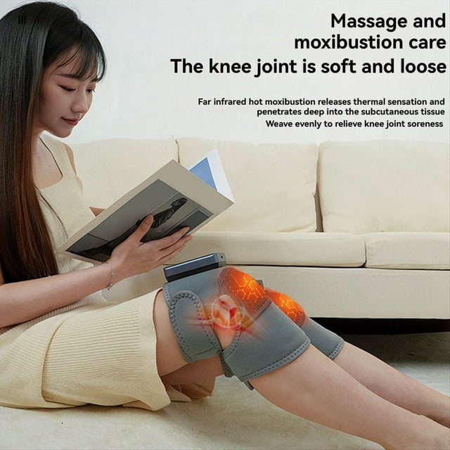Cordless Knee Hea Massager 3 Levels of Vibration Massage for Knee Pain 3dknee-Shaped Design with Intelligent Timing,1 * Electric knees