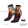 thumbnail image 4 of Bingfone Meditating Golden Retriever Design Patterned Men's Women's Casual Cotton Socks, 4 of 5