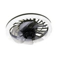 thumbnail image 3 of Ventilador de techo con herramienta de iluminación, luz ajustable, diámetro silencioso, luz de ventilador de techo de 12 pulgadas para dormitorio, , Café, 3 of 8