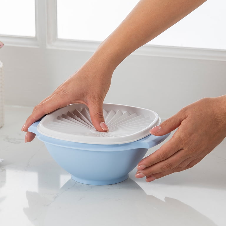 Tupperware Heritage 3.5-Cup Food Storage Bowl with Lid, Blue