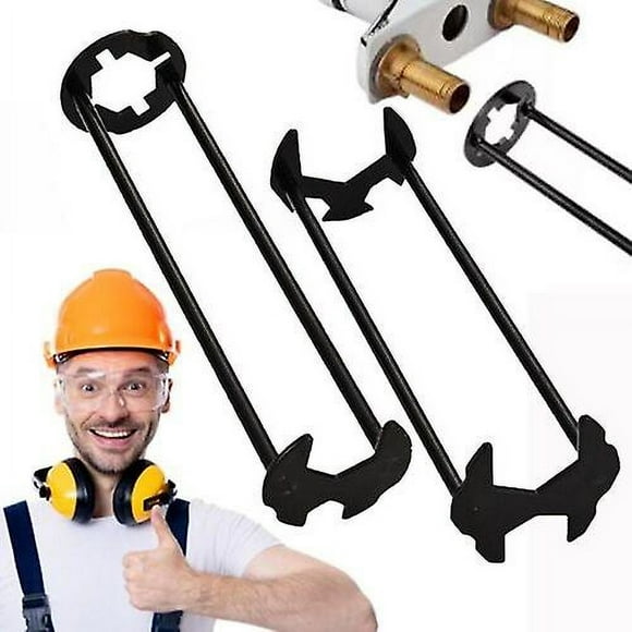 Basin Wrench, Faucet Wrench, Plumbers Wrench, 7 Sizes Sink Wrench Set