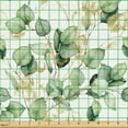 thumbnail image 2 of Ambesonne Leaves Fabric by the Yard Upholstery, Tropical Eucalyptus Pattern, 10 Yards, Camel Reseda Green White, 2 of 5