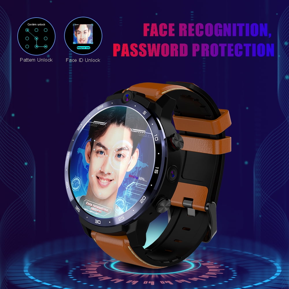 LEM12 Face ID 1.6 Inch Dual Camera LTE 4G Smart Watch Android 7.1 3GB 32GB 1800mah Battery Men Smartwatch Walmart