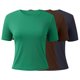 thumbnail image 5 of Camiseta básica de manga corta ajustada para mujer: camiseta de poliéster ajustada, top informal de verano, tallas S-XXL, estampado floral, apta para múltiples ocasiones, 5 of 6