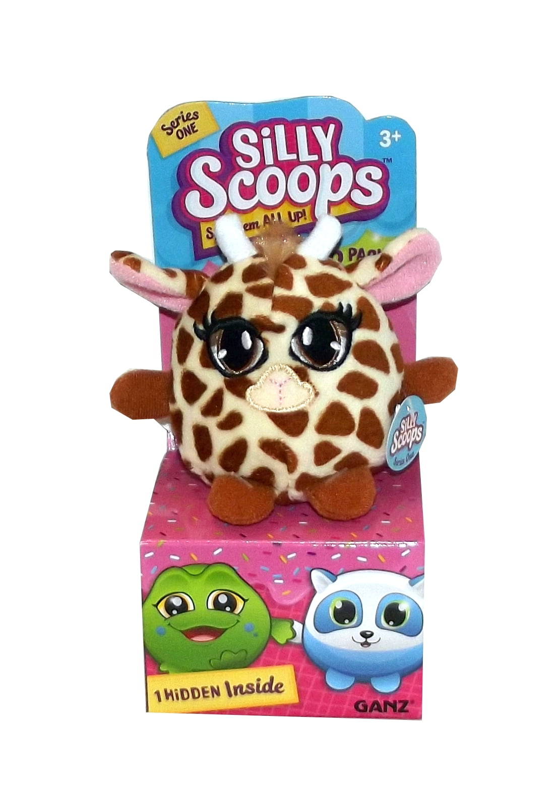 Ganz Silly Scoops Series 1 Maple Nut Giraffe Plush w/1 HIDDEN PLUSH NWT 