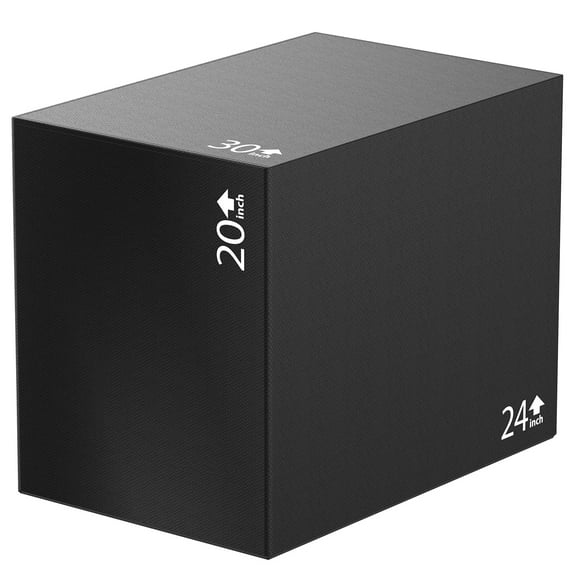 papababe 3-in-1 Plyometric Box Multi-use Jumping Exercise Equipment Trainer with Anti Slip Surface and High Density Foam for Workout Training