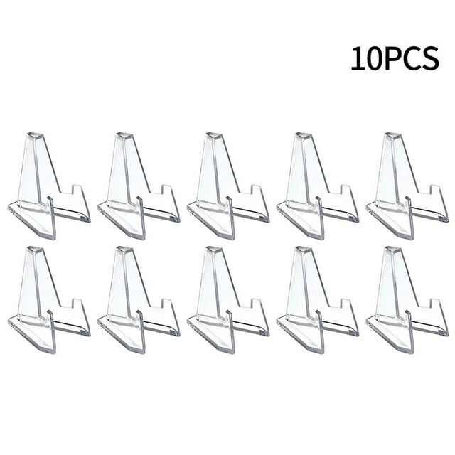 10 Pcs Support d'Affichage de Pièces Commémoratives en Acrylique Support d'Affichage Triangle Transparent