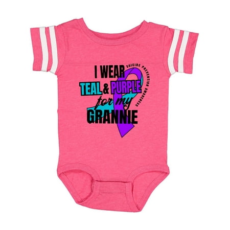

Inktastic Suicide Prevention I Wear Teal and Purple for My Grannie Gift Baby Boy or Baby Girl Bodysuit